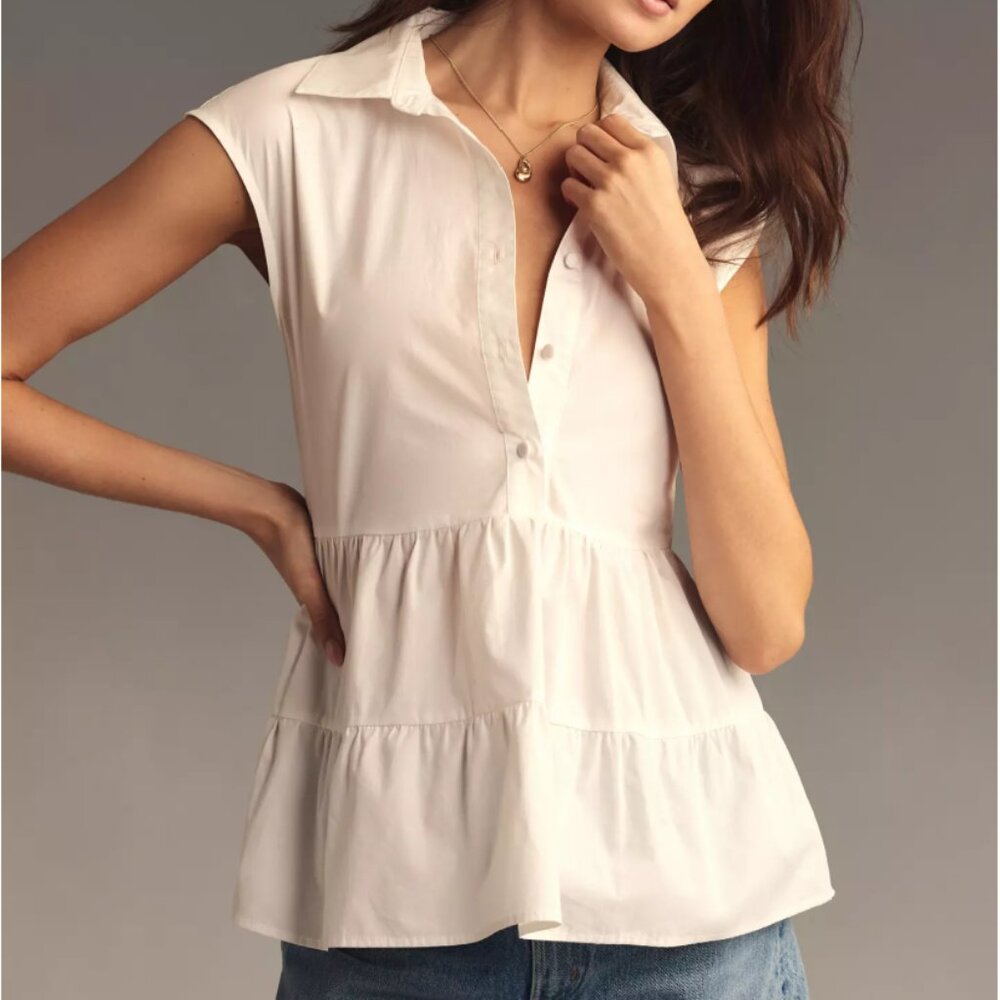NWT Hutch Henley Babydoll Tunic Top sz M S Anthropologie